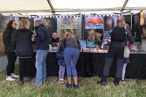 ashley vincent engaging with customers at the Hampshire Food & Country Fair