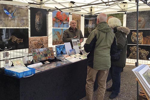 Ashley Vincent engaging with customer at the 2022 Eastbourne Easter Market