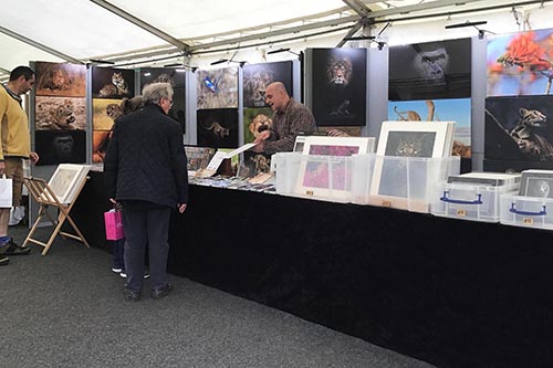 Ashley Vincent engaging with customers at the 2022 RHS Hyde Hall Craft & Design Show