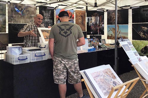 Ashley Vincent engaging with customers at the 2022 Eastbourne Platinum Jubilee Market