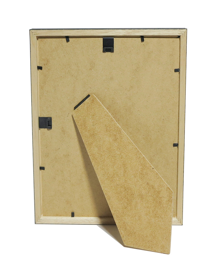 black picture frame example shown from the back