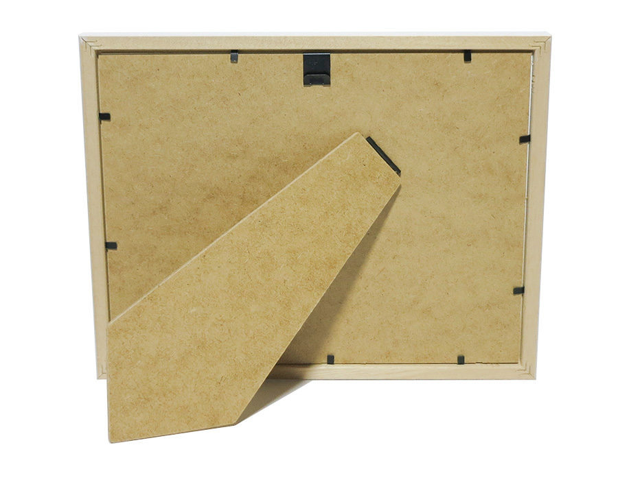 white picture frame example shown from the back