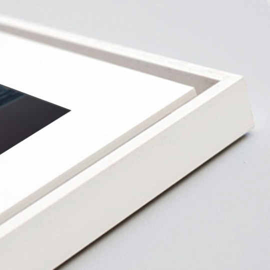 example of our white tray framed canvas wraps