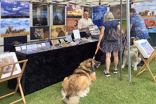 Ashley Vincent with customers at the 2024 Bexhill FreeWheelin FEASTival