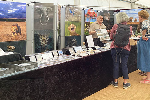 Ashley Vincent with customers at the 2025 Living Crafts at Hatfield House